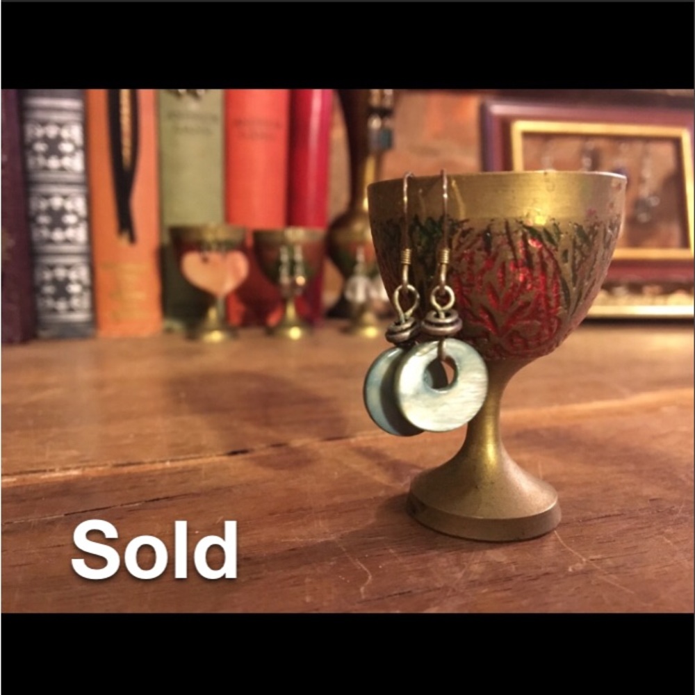 Handmade Periwinkle Shell and Silver Earrings